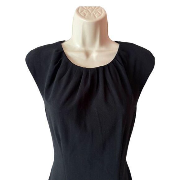 H&M Black Cap Sleeve Sheath Dress Size 8 - Picture 6 of 13